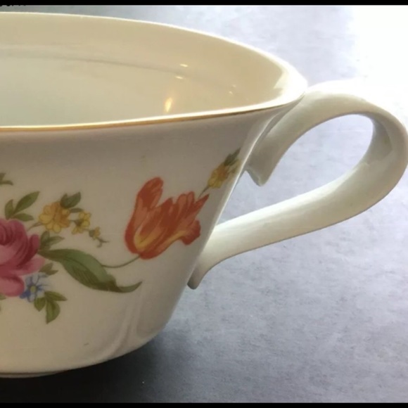 JL MENAU Germany Gravy Boat Vintage Ivory Floral - Picture 5 of 8